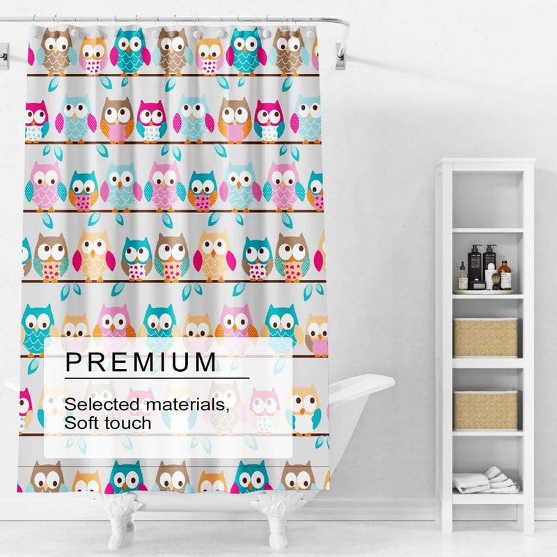 TIKABC Shower Curtain Liner, 4G PEVA Shower Liner, Plastic Waterproof Shower Curtains, 72x72 inch with Grommet Holes 3 Magnetic Weights - Image 2